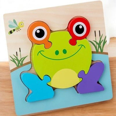 Puzzle en Bois - PuzzlePals™ - Grenouille - Doudou et Fripouille
