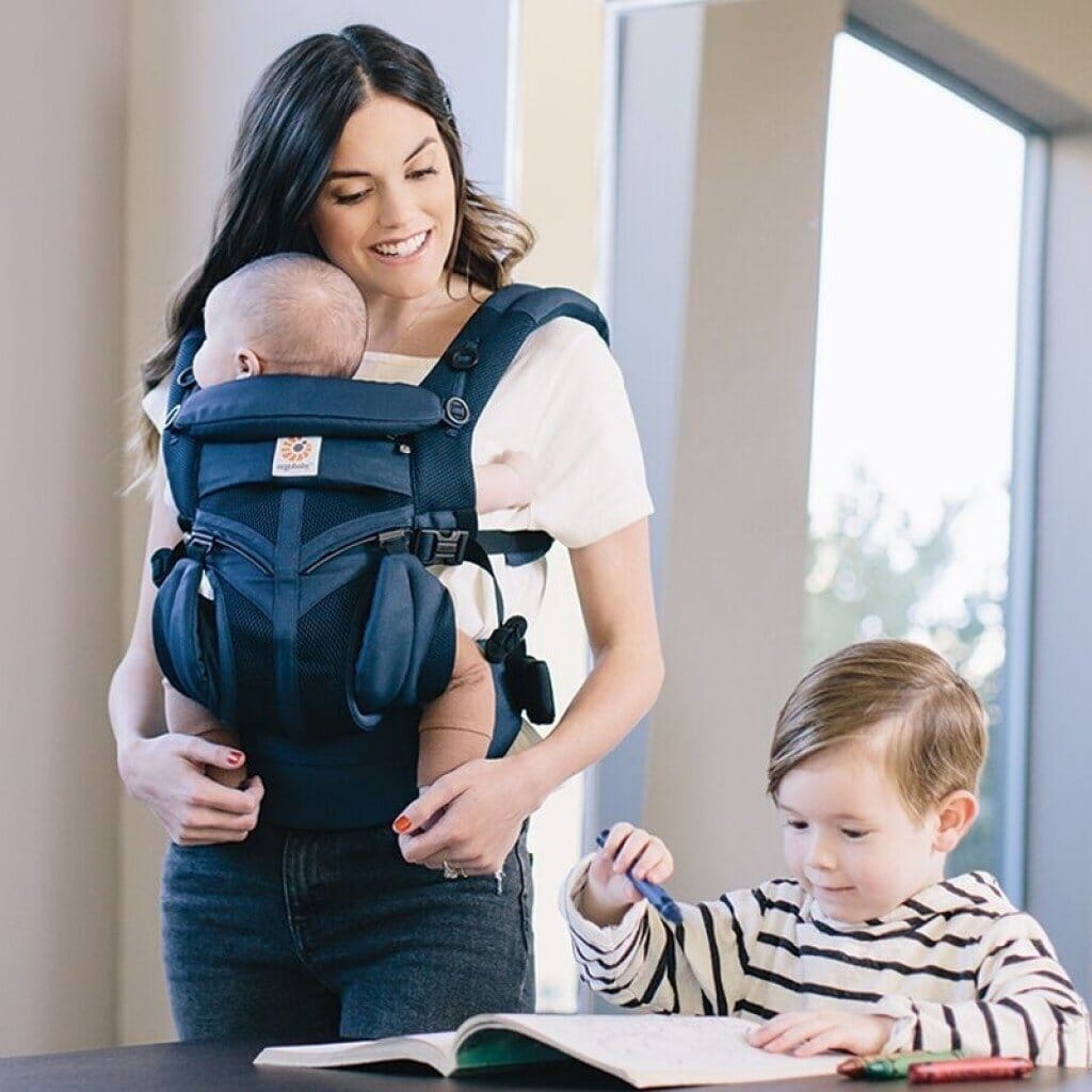 Porte Bébé - BreathBabyBag™ - Bleu Marine - Doudou et Fripouille