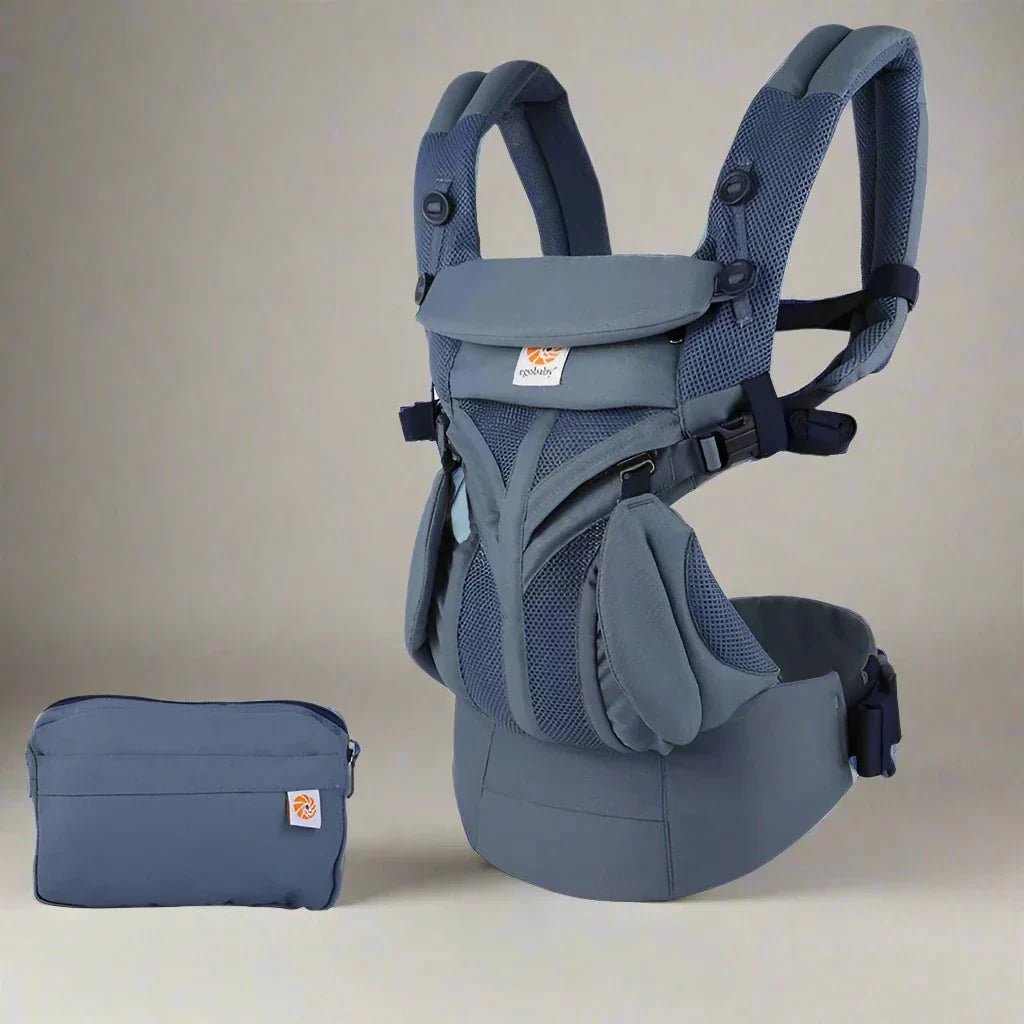 Porte Bébé - BreathBabyBag™ - Bleu Marine - Doudou et Fripouille