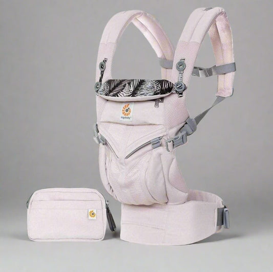 Porte Bébé - BreathBabyBag™ - Rose Maille - Doudou et Fripouille