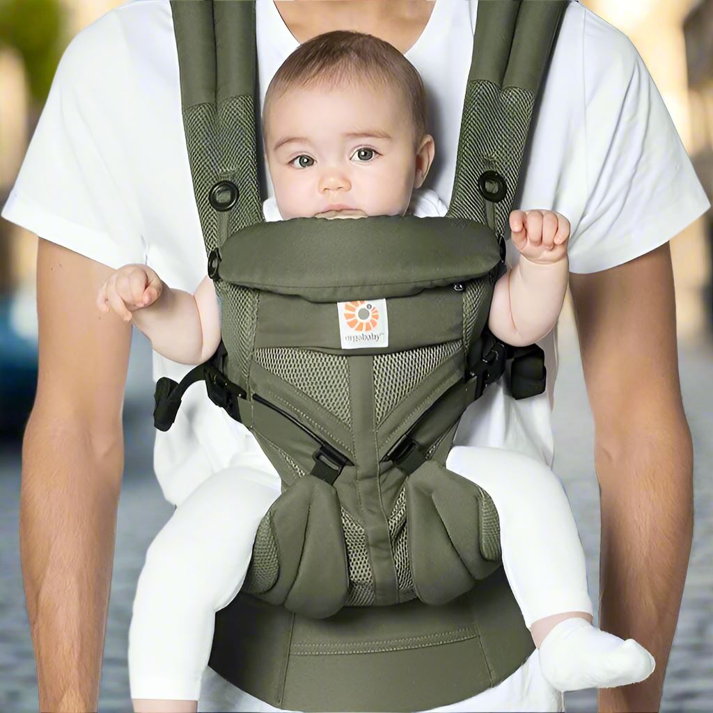 Porte Bébé - BreathBabyBag™ - Vert Olive - Doudou et Fripouille