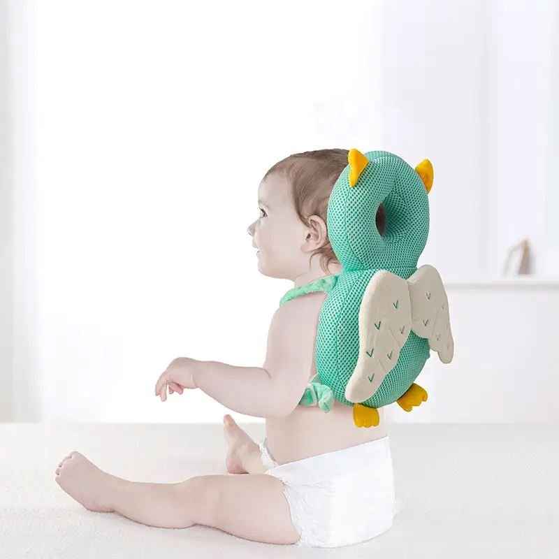 Oreiller pour bebe - OreillerProtectionBébé™ - Hiboux Vert - Doudou et Fripouille